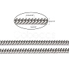 Tarnish Resistant Men's Jewelry Making 304 Stainless Steel Double Link Curb Chains CHS-A003C-1.0mm-2