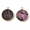 Natural Rhodonite Pendants G-Q998-010F-2