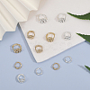 12Pcs 6 Style Brass Hoop Earring Findings KK-CA0002-45-5