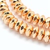 Electroplate Non-magnetic Synthetic Hematite Beads Strands G-L485-06D-LG-2