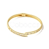 Rack Plating Brass Pave Clear Cubic Zirconia Hinged Bangles BJEW-G716-03G-2