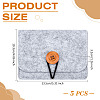 5Pcs Felt Jewelry Storage Bags with Button ABAG-BC0001-71B-2
