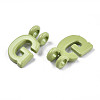Spray Painted Alloy  2-Loop Link Pendants LS-X-PALLOY-T075-48G-RS-3