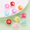 1-Hole Transparent Acrylic Buttons TACR-S154-51B-6