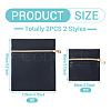 2Pcs 2 Styles Rectangle Square PU Leather Jewelry Gift Zipper Bags ABAG-TADJ0001-01A-3