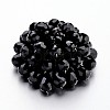 Faceted Glass Flower Big Pendants GLAA-I032-03-1