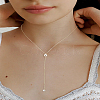 1Pc Stainless Steel Cable Chains Lariat Necklace NJEW-LP0004-29G-1
