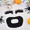 Plush Fiber Self-adhesive Artificial 2 Pairs Eyebrow & 2Pcs Mustaches DIY-GF0011-79-4