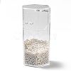 Flip Cover Hexagon Plastic Pen Holder MRMJ-E010-02-2