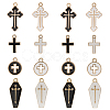 40Pcs 8 Styles Alloy Enamel Pendants ENAM-CJ0005-20-1