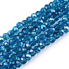 Electroplate Glass Beads Strands X-EGLA-A044-T4mm-L27-1