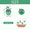 10Pcs Apple Gemstone Charm Pendant Crystal Quartz Healing Natural Stone Pendants Pink Silver Buckle for Jewelry Necklace Earring Making Crafts JX525B-2