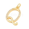 Brass Micro Pave Clear Cubic Zirconia Pendants CU-CBA7939-01Q-G-2