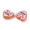 Handmade Heart Lampwork Beads Strands LAMP-P069-04B-06-3