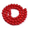 Opaque Solid Color Glass Beads Strands X-GLAA-T032-P8mm-04-3