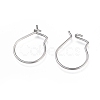 Tarnish Resistant 304 Stainless Steel Hoop Earrings Findings X-STAS-H436-02P-2