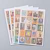 Postage Stamp Shape DIY Paper Label Paster Picture Stickers AJEW-L058-50-2