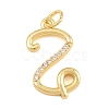 Brass Micro Pave Clear Cubic Zirconia Pendants CU-CBA7939-01Z-G-1