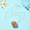 304 Stainless Steel Macrame Pouch Empty Stone Holder for Pendant Necklaces Making NJEW-JN04382-5