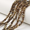 Electroplate Transparent Glass Beads Strands EGLA-A034-T2mm-O15-1
