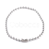 Non-Tarnish 304 Stainless Steel Ball Chain Necklaces for Women NJEW-G135-01C-P-1