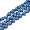 Electroplate Non-magnetic Synthetic Hematite Beads Strands G-T061-101B-1