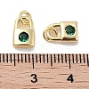 Brass Micro Pave Cubic Zirconia Charms KK-C051-13G-02-3