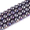 Electroplate Opaque Glass Beads Strands LS-GLAA-T032-P8mm-AB15-1