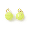 Brass Enamel Charms KK-B141-30G-1