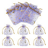 30Pcs Gold Stamping Moon Star Organza Drawstring Gift Bags ABAG-TA0002-21H-2