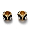 Brass European Enamel Beads LS-KK-B028-25G-B-1
