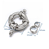 Brass Spring Ring Clasps KK-L082D-01P-3
