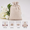Polycotton(Polyester Cotton) Packing Pouches Drawstring Bags ABAG-T004-10x14-01-4