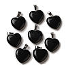 Natural Obsidian Pendants G-Q438-24-1