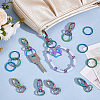 20Pcs 2 Style Oval Alloy Swivel Clasps Lanyard Snap Hook FIND-PH0026-93-4