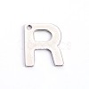 Tarnish Resistant 304 Stainless Steel Letter Charms X-STAS-O072-R-1