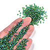 Round Transparent Colors Rainbow Glass Seed Beads X-SEED-A007-3mm-167-5