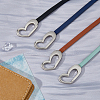 4Pcs 4 Colors PU Leather Simple Plain Double Loops Wrap Bracelets Set with Alloy Heart Clasps for Women BJEW-FI0001-73-3