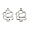 Hollow 201 Stainless Steel Pendants STAS-F337-10E-P-1