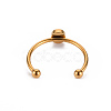 201 Stainless Steel Cuff Ring Findings STAS-S080-042A-G-4