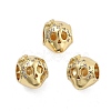 Brass Micro Pave Cubic Zirconia Europe Beads KK-Q006-48G-1