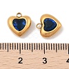 Ion Plating(IP) 304 Stainless Steel Micro Pave Cubic Zirconia Pendants STAS-S131-17G-02-3