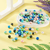 120Pcs 8 Colors Assembled Synthetic Stone and Trochus Shell Beads G-TA0002-31B-5