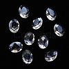 Oval Transparent Glass Cabochons MRMJ-T009-107-1