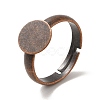 Mixed Color Adjustable Brass Pad Ring Findings EC541-14-M-4