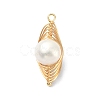 Natural Pearl Copper Wire Wrapped Pendants PALLOY-JF02083-2