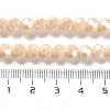 Electroplate Opaque Glass Beads Strands EGLA-A035-P6mm-A05-4