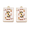 Rack Plating Alloy Enamel Pendants X1-ENAM-N056-392A-KCG-1