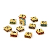 Brass Rhinestone Spacer Beads RB-A013-8x8-G-3