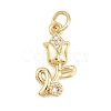 Valentine's Day Brass Micro Pave Clear Cubic Zirconia Pendants KK-D258-07G-02-1